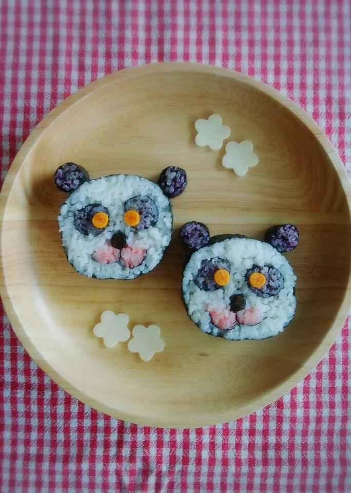 かわいいパンダの飾り巻き寿司を作ろう！