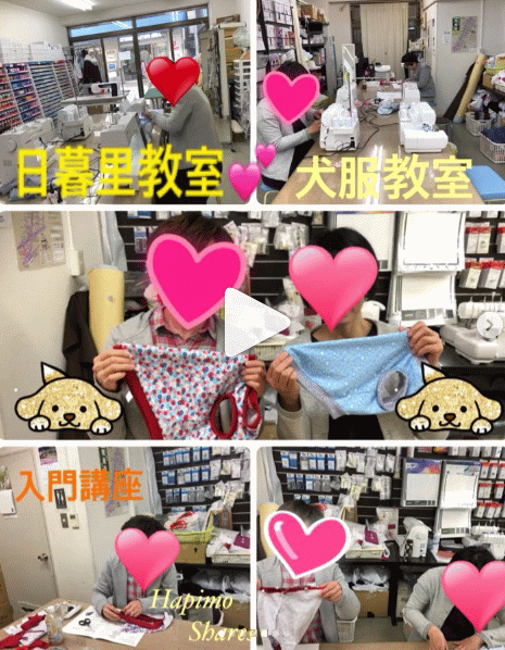 犬服教室 Hapimo ❤ Shares 日暮里教室 わんこ服手作り