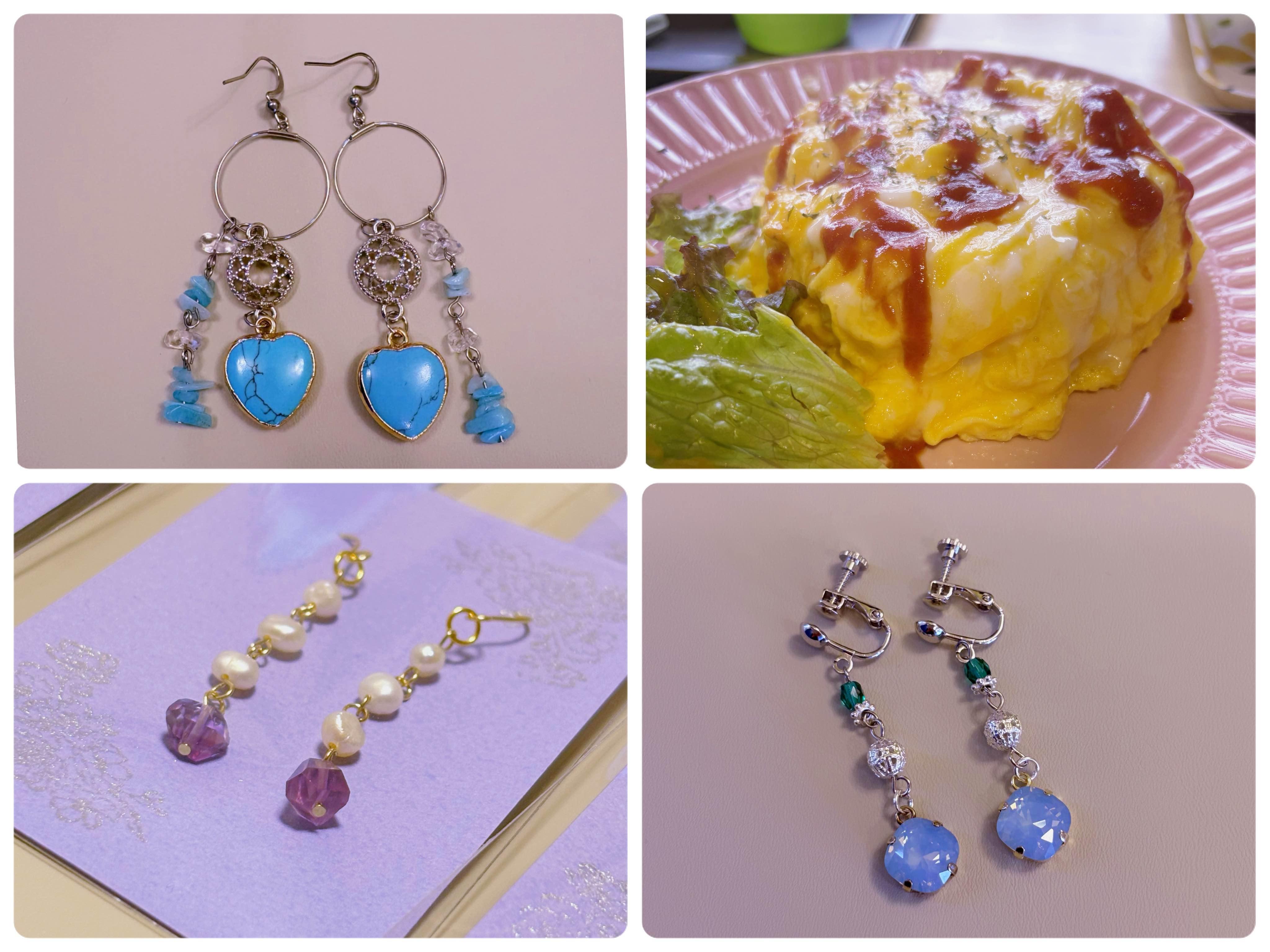 カフェランチ＆ドリンク付き☕️天然石で作る大人のアクセサリー💎✨