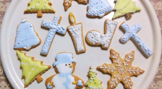 ★クリスマスデコレーション♪天然色素で作るアイシングクッキー