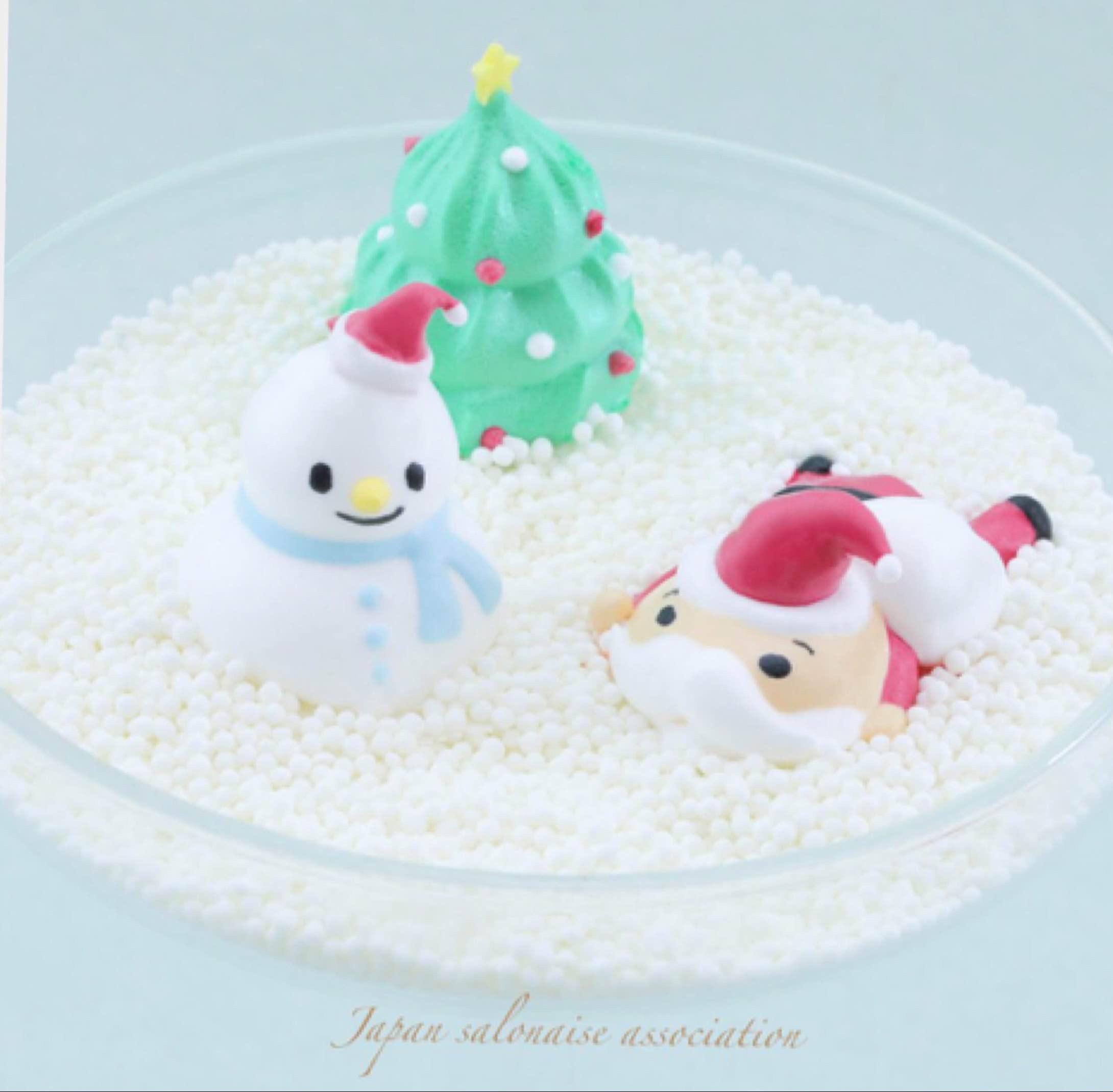 クリスマスデコメレンゲ(2Dと3D)