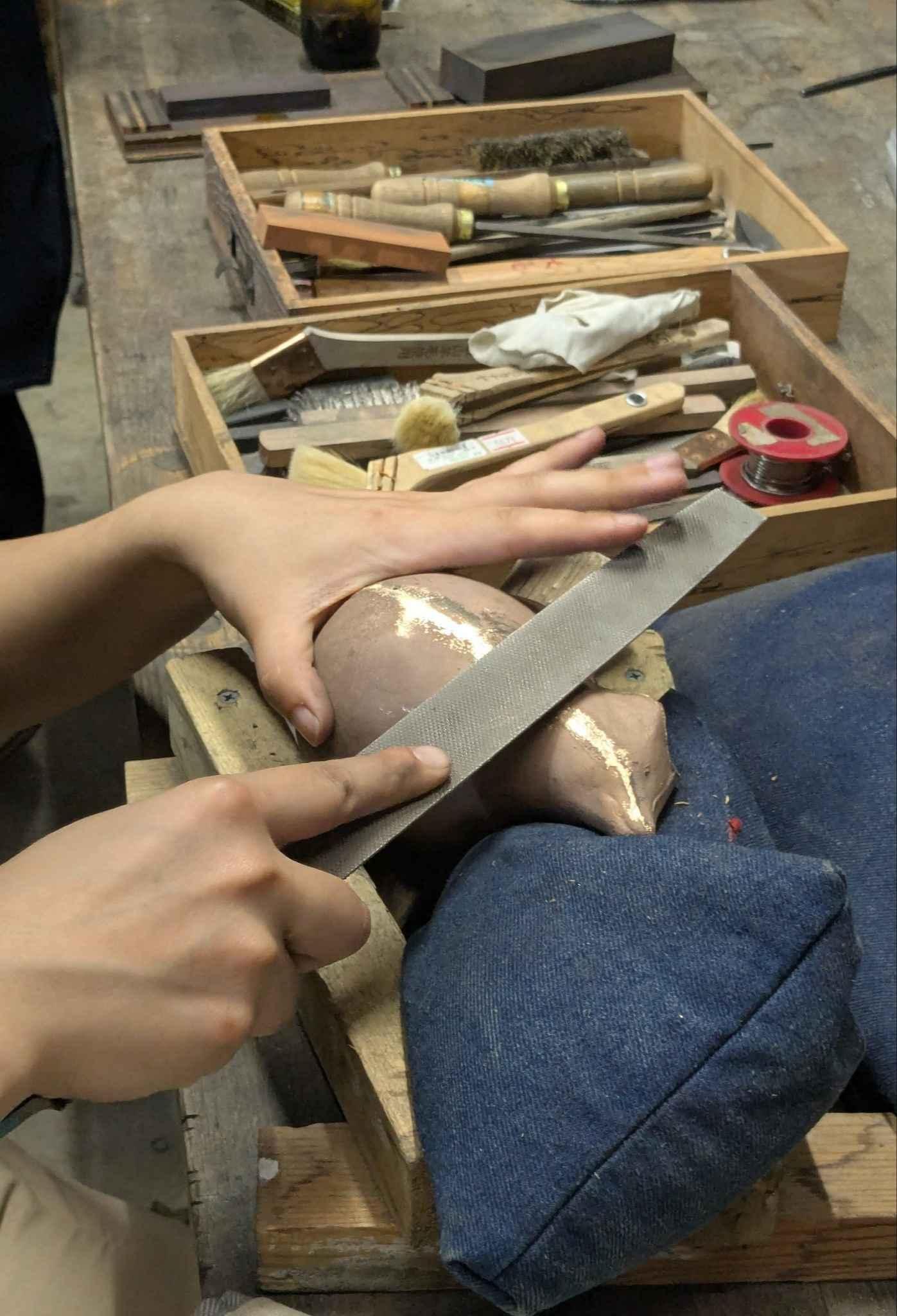 川口鋳金工芸研究会　鋳金工芸教室