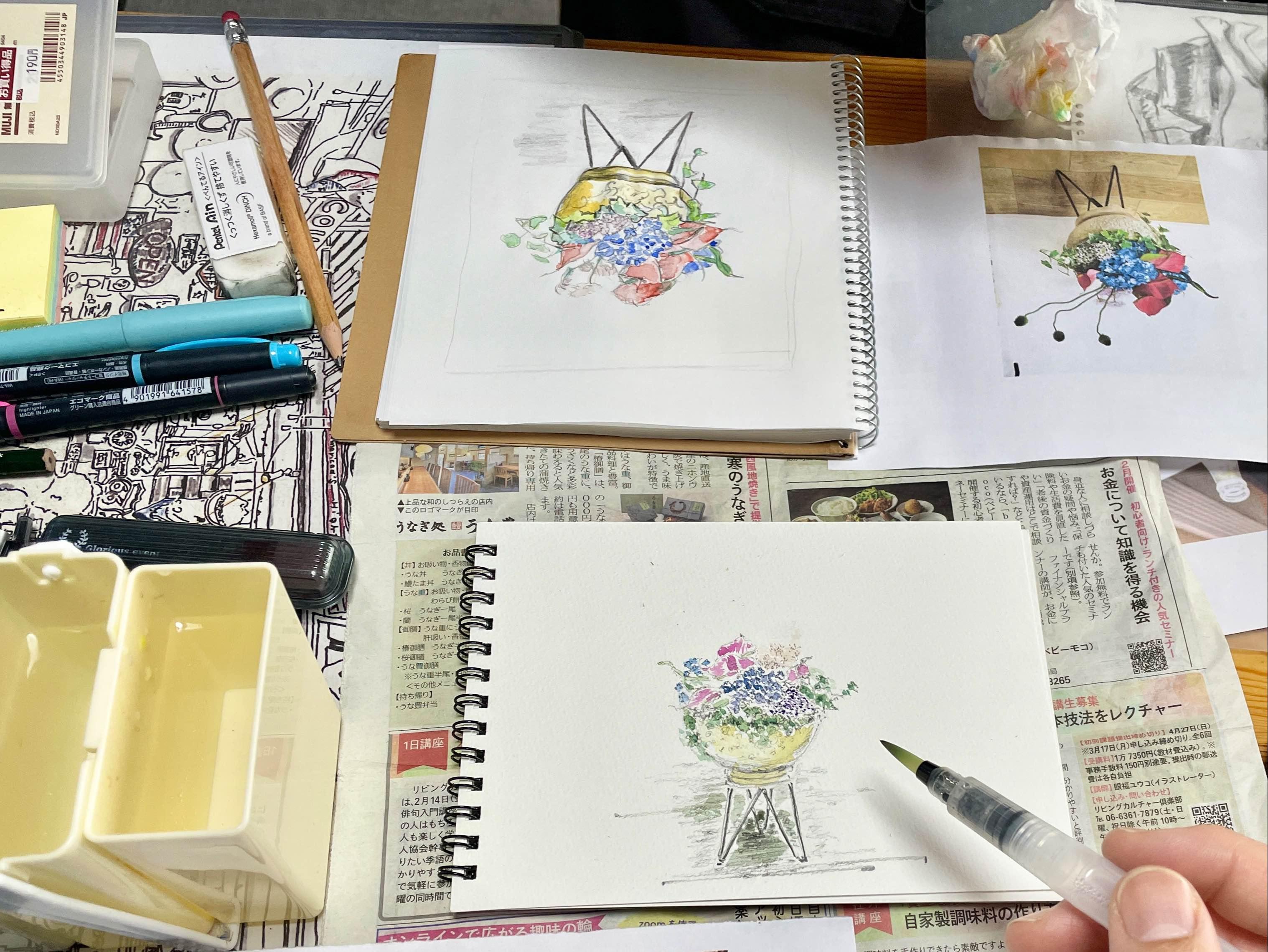 【水彩・色鉛筆画など】尼崎･上ノ島SALON 絵画教室