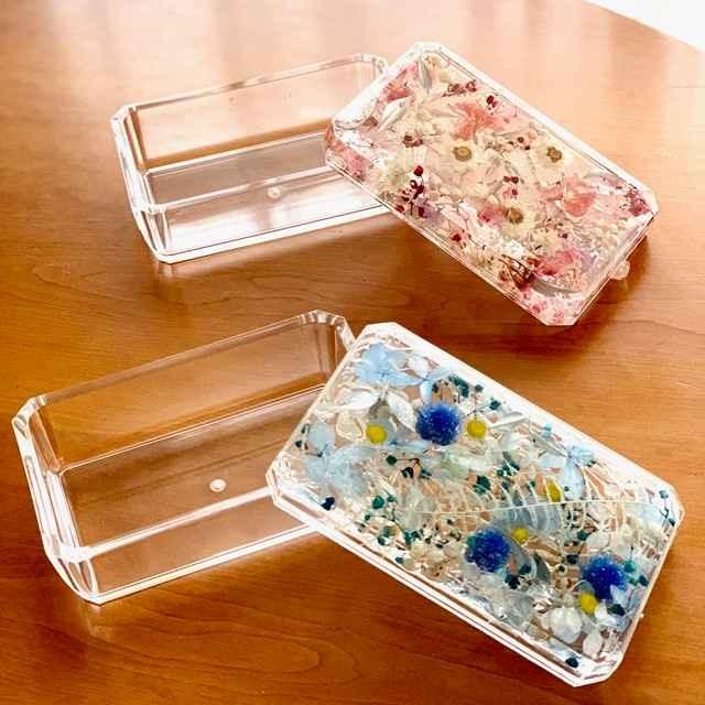 最新アイテム登場！固まるハーバリウムでフラワーボックス作成♪