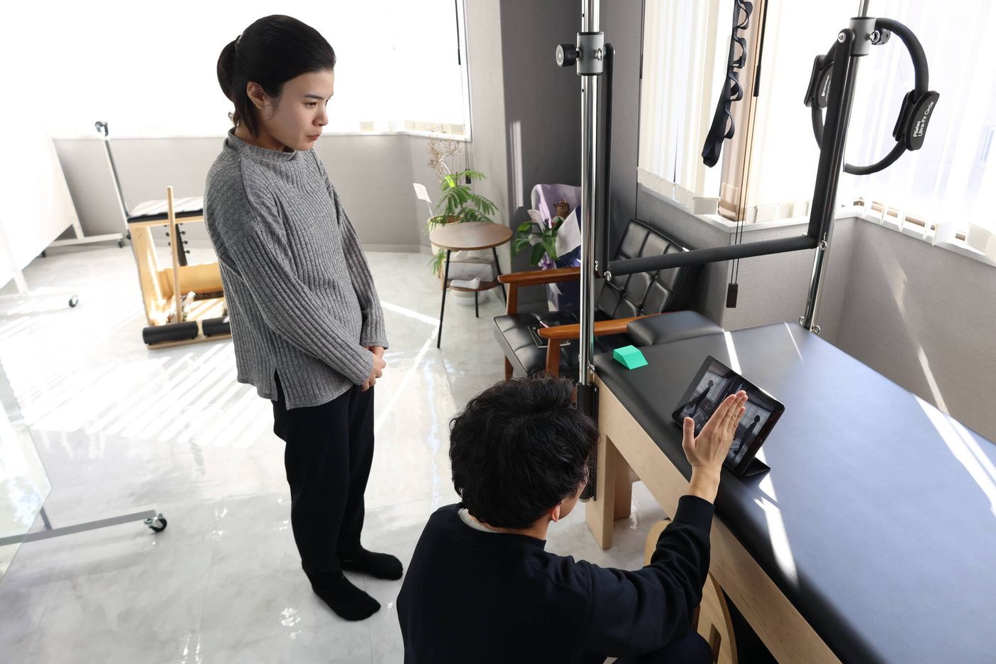 ピラティススタジオDEP埼玉店でのレッスン後にチェック