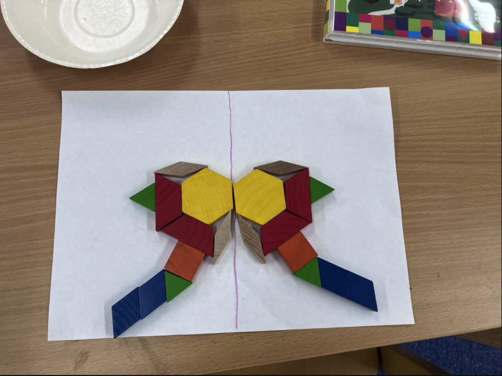 小学校受験協会「夏の預かり学習」パターンブロックの学習