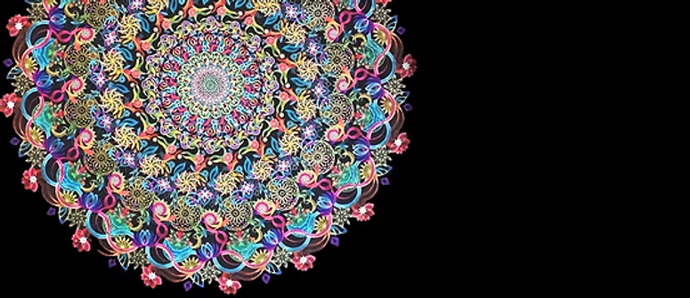 ​「宙を奏でる点描曼荼羅画」の作品​