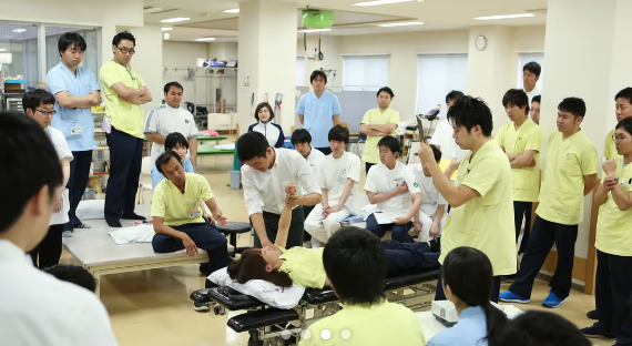施術講座を受けている様子の画像