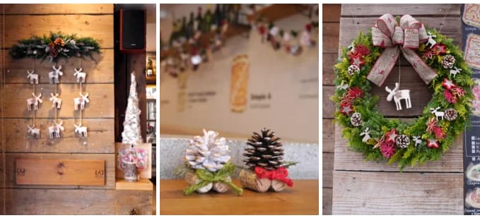 クリスマスの飾りを作るイベントの作品の画像