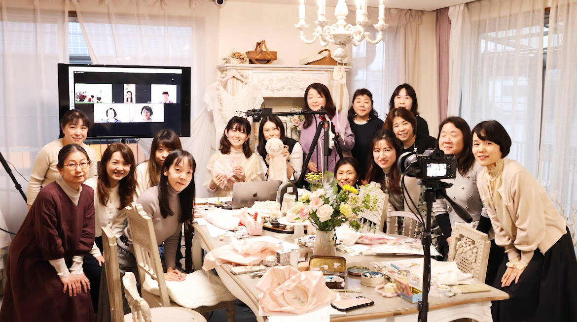 日本リボン刺しゅう協会（JRE）マスターコースの様子