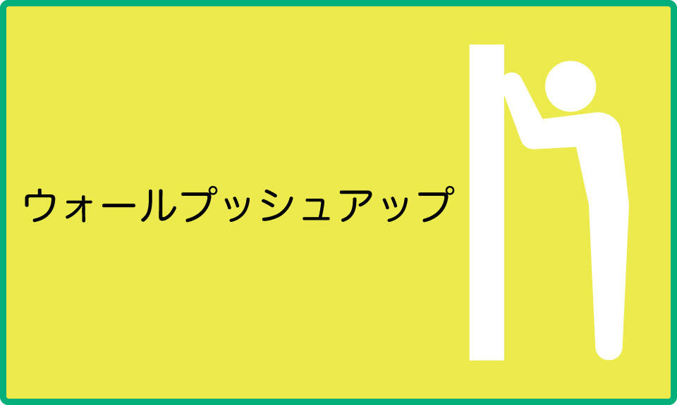 ウォールプッシュアップの図