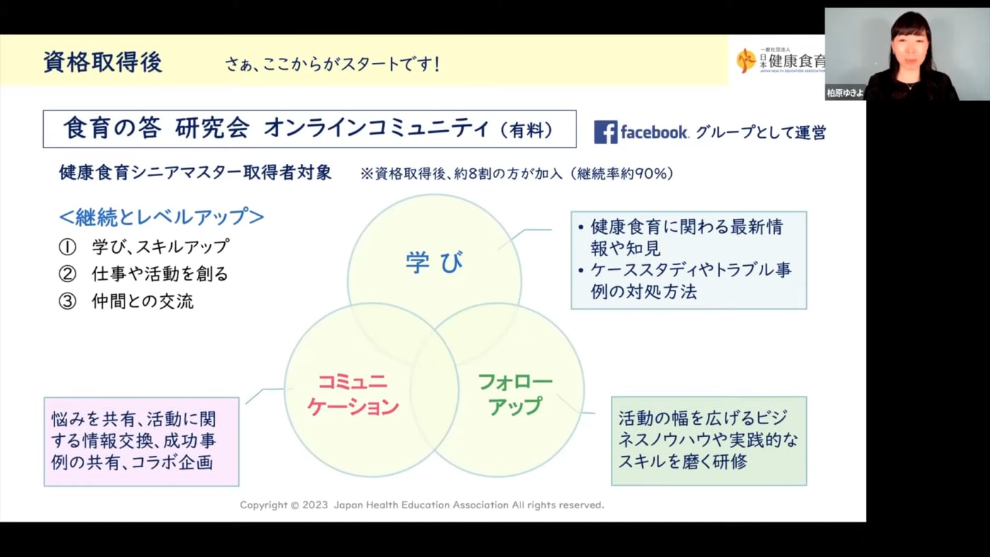 コミュニティ「食育の答」研究会の説明画像